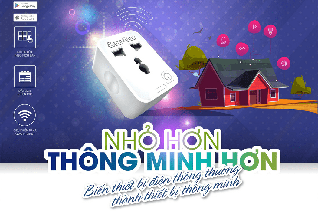 ổ cắm điện thông minh wifi đơn