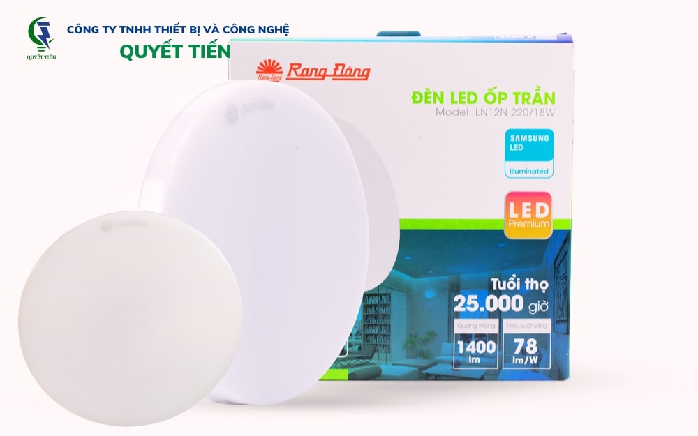 Đèn LED ốp trần đổi màu LN12N 220/18W SS