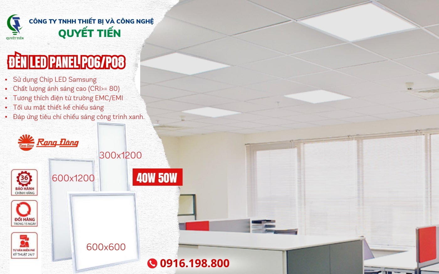 Đèn LED Panel Rạng Đông Giá Rẻ 