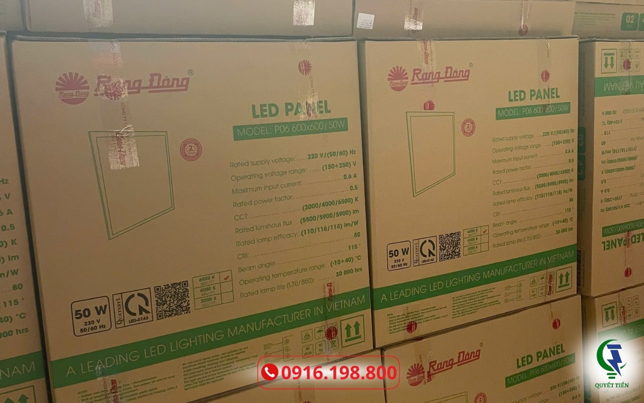 ĐÈN LED PANEL 600×600 50W P06 RẠNG ĐÔNG