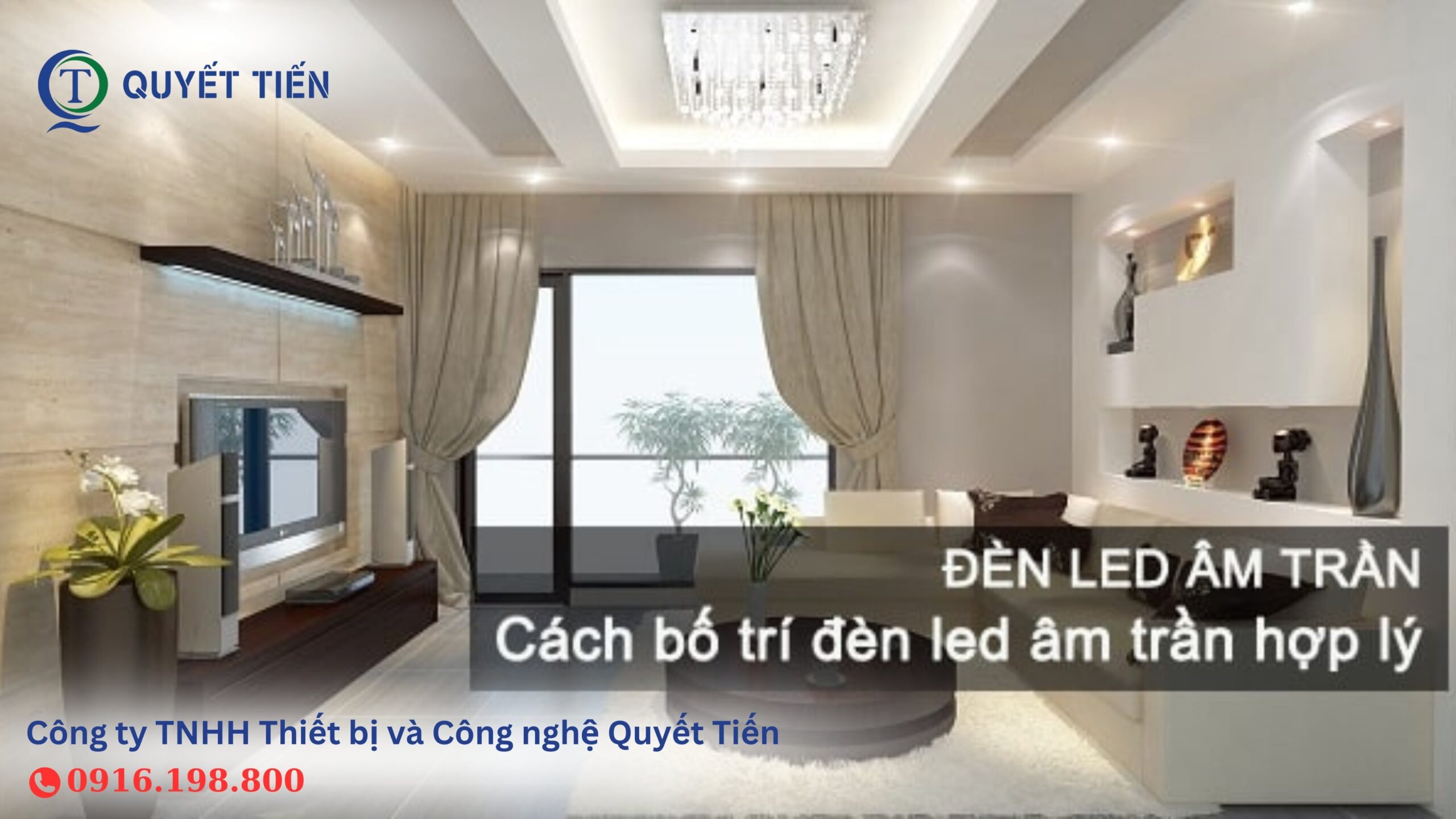 Hướng dẫn cách bố trí đèn led âm trần