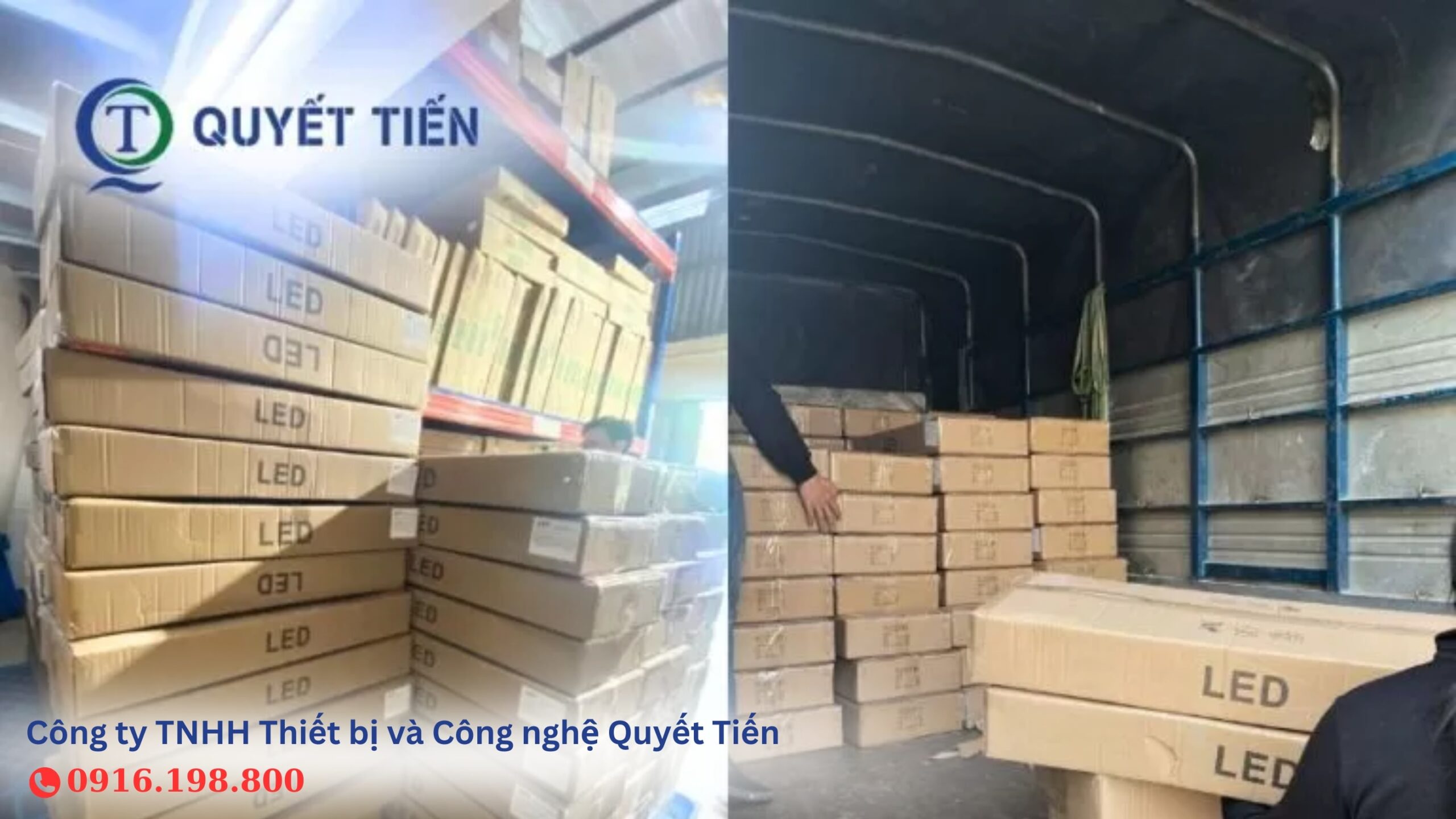 Xe đèn led Quyết Tiến giao cho dự án Quảng Ninh 