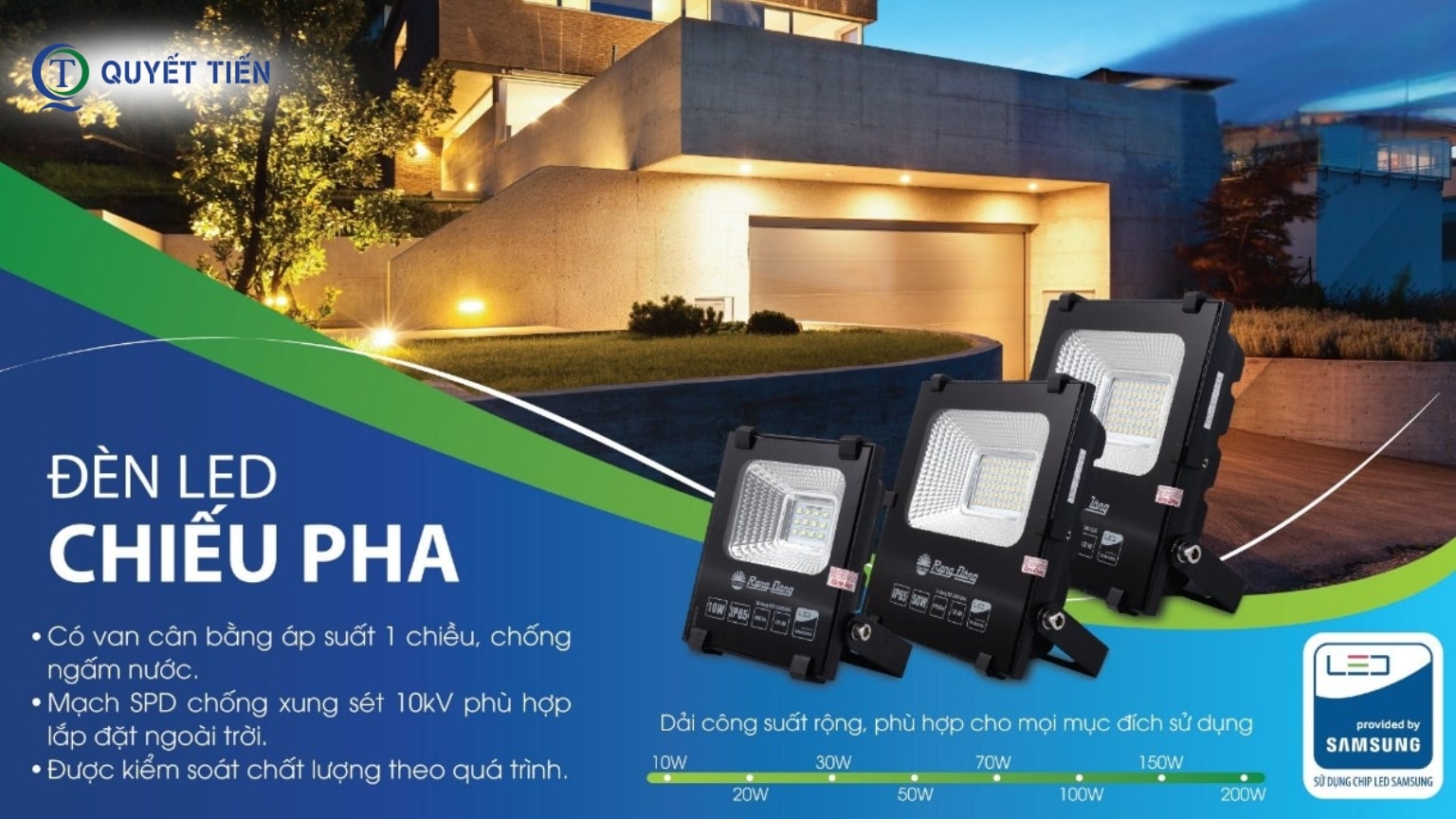 Đèn LED chiếu pha Rạng Đông