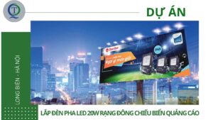 Dự án lắp đèn chiếu pha cho biển quảng cáo