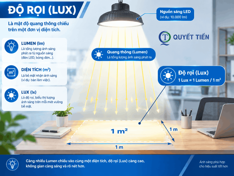 Khái niệm độ rọi Lux